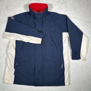 Nautica Windbreaker Men Size L Hooded Jacket 325 Summer Sports H2O 90s VTG GUC